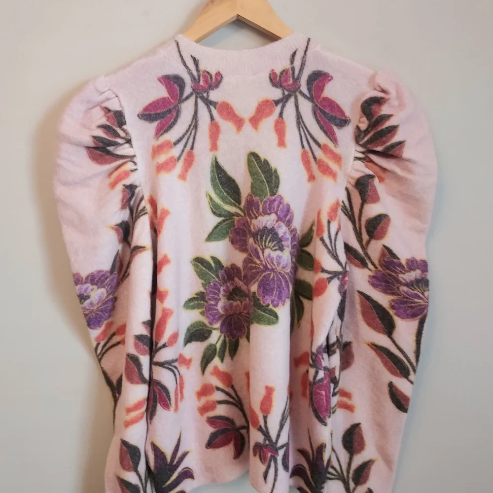 Farm Rio Winter Garden Floral Sweater Size Medium NEW NWT Pullover Crewneck - Picture 9 of 15